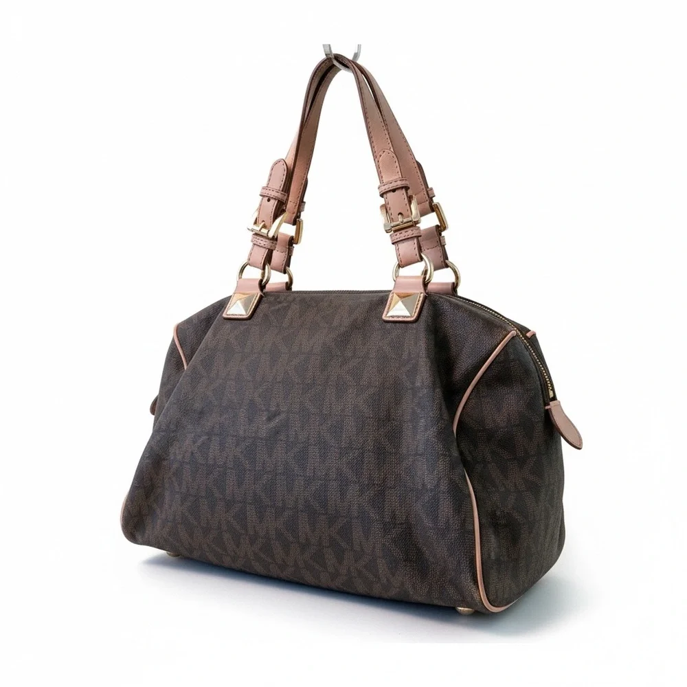 Michael Kors Dark Brown Monogram Satchel